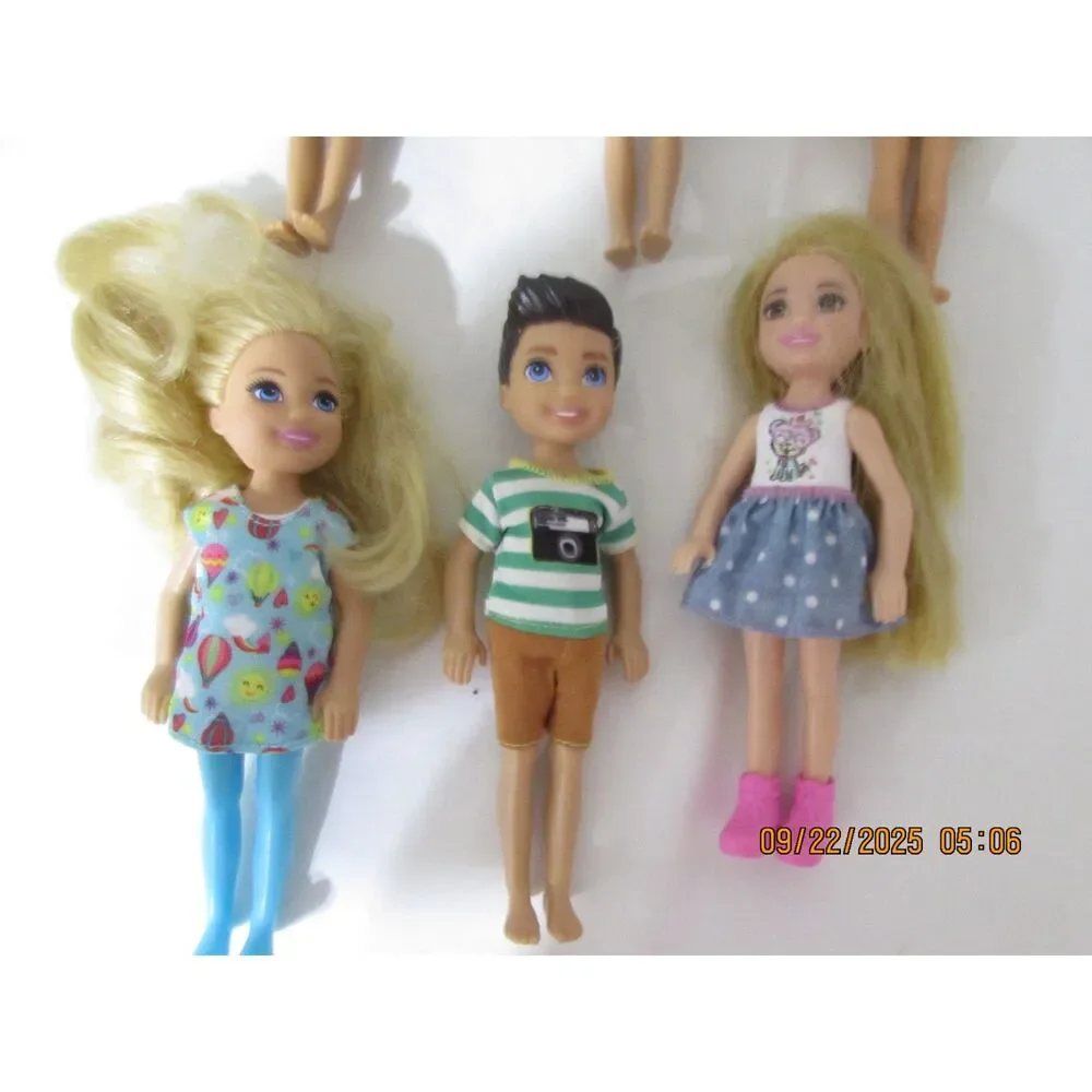 Lot of 6 Chelsea dolls Mattel barbie's little sister one boy brother